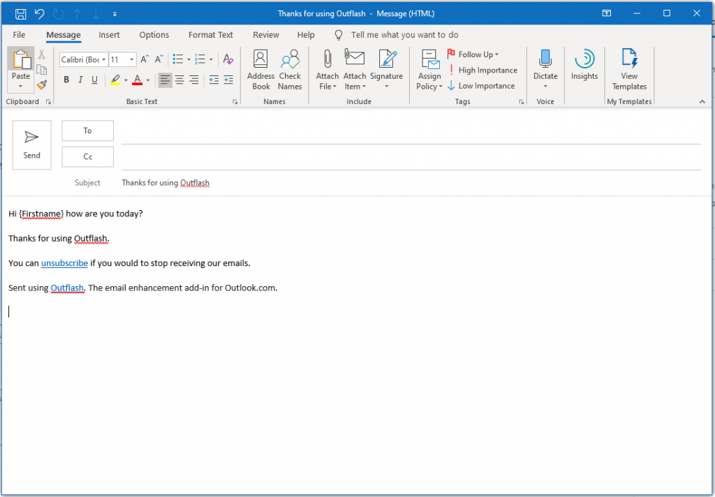 create email template in outlook 2011 for mac